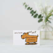 Chien de marche de bande dessinée de carte de (Debout devant)