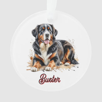 Chien de montagne bernois mignon Aquarelle Brun Pe