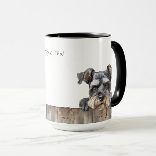 Chien de Mug Schnauzer Miniature (Devant droit)