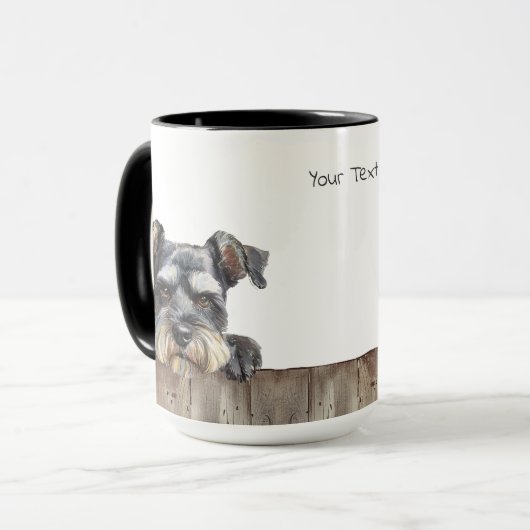 Chien de Mug Schnauzer Miniature (Devant gauche)