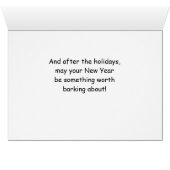 Chien de Noël drôle avec arbre (Intérieur Horizontal (Bas))