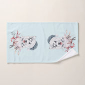 Chien de Noël Husky dans un chapeau de Père Noël (Serviette à main)