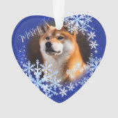 Chien de Noël Ornement bleu (devant)