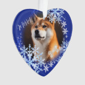 Chien de Noël Ornement bleu (devant)