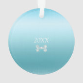 Chien de Noël Ornement bleu (dos)