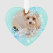 Chien de Noël Ornement bleu (devant)
