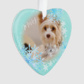 Chien de Noël Ornement bleu (devant)