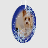Chien de Noël Ornement bleu (devant)