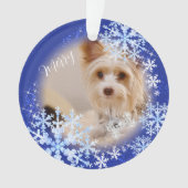 Chien de Noël Ornement bleu (devant)
