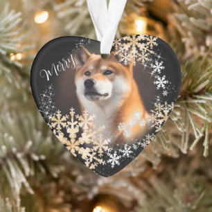 Chien de Noël Ornement d'or noir