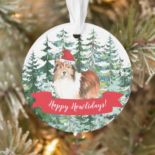Chien de Noël Shetland Sheepdog (Arbre)