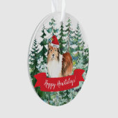 Chien de Noël Shetland Sheepdog (devant)