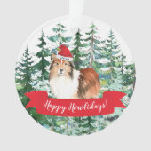 Chien de Noël Shetland Sheepdog (devant)