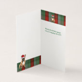 Chien de Noël Vert Rouge Vacances Plaid Français (Inside)