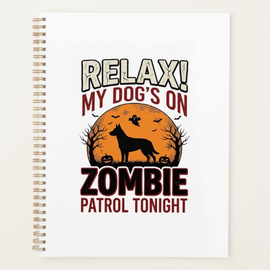 Chien de patrouille zombie Halloween Gravure vinta (Devant)