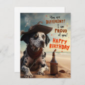 Chien de Pirate Dalmatien Joyeux carte d'anniversa (Devant / Derrière)