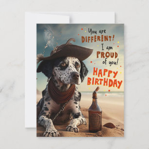 Chien de Pirate Dalmatien Joyeux carte d'anniversa