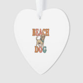 Chien de plage gravure vintage conception graphiqu (devant)