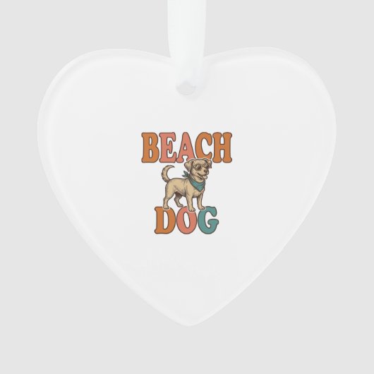 Chien de plage gravure vintage conception graphiqu (devant)