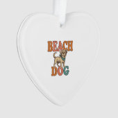 Chien de plage gravure vintage conception graphiqu (devant)