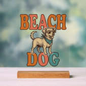 Chien de plage gravure vintage conception graphiqu (Neutre)