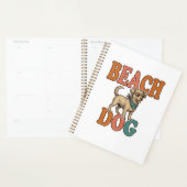 Chien de plage gravure vintage conception graphiqu (Devant avec enveloppe)