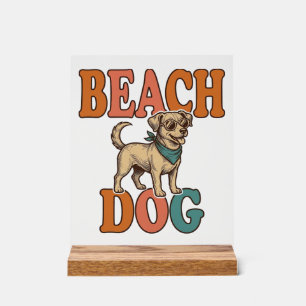Chien de plage gravure vintage graphisme_1