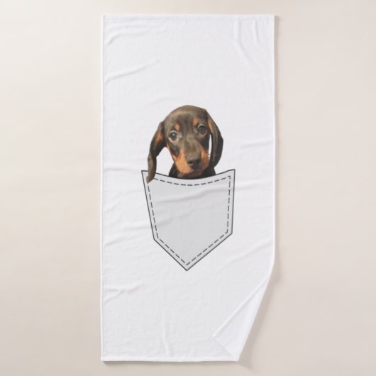 Chien de poche Dachshund (Serviette de bain)