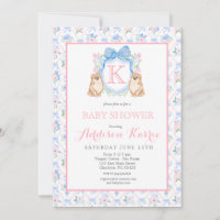 Chien de Poméranie Crest Baby shower Invitation