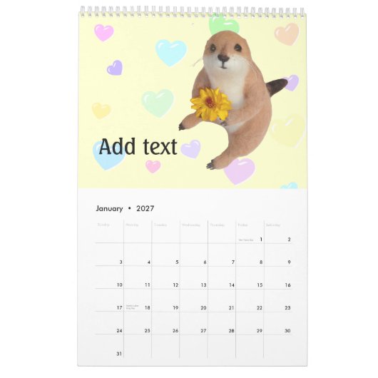 chien de prairie , Calendrier (Jan 2027)