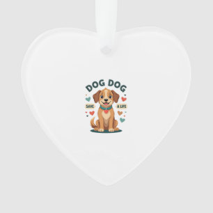 Chien de sauvetage mignon vintage sauve une vie Ca