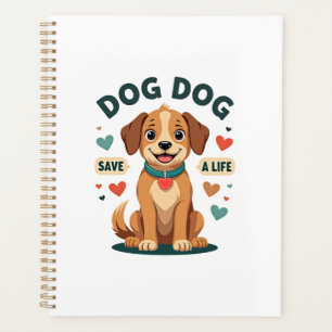 Chien de sauvetage mignon vintage sauve une vie Ca