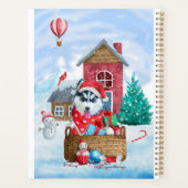 Chien de Sibérie Husky dans la neige Maison de Chi (Dos)