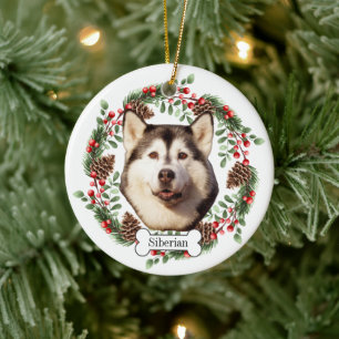 Chien de Sibérie Husky Personnalisé Pet Ornement