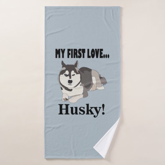 Chien de Sibérie Husky Pot et Sibérien Husky (Serviette de bain)