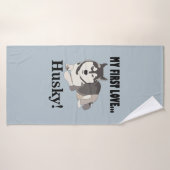 Chien de Sibérie Husky Pot et Sibérien Husky (Serviette de bain)
