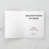 Chien de sommeil de maman volant la carte de voeux (Intérieur)