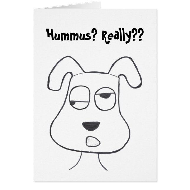 Chien de Stinkeye et carte de houmous (Devant)