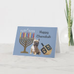 Chien de taule français Chanukah Carte Menorah Dre<br><div class="desc">Se souvenir de sa famille et de ses amis pendant la saison de Chanukah est un merveilleux moyen de rester en contact avec les gens qui vous aiment et qui vous tiennent à coeur. J'ai créé ces cartes de chien Chanukah avec amour et attention et je suis sûr que quiconque...</div>