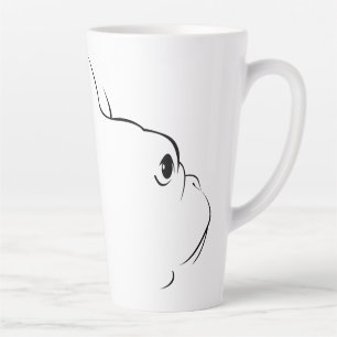 Chien de taule français Silhouette Latte Mug