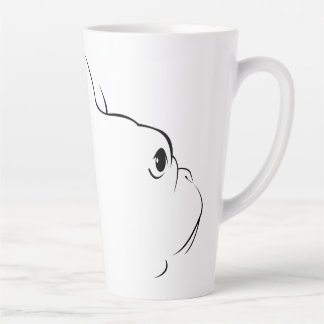 Chien de taule français Silhouette Latte Mug