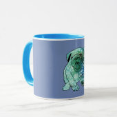 Chien de taureau français Mandala Combo Mug (Devant gauche)