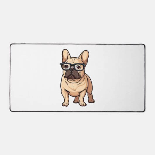 Chien de taureau français portant des lunettes (Recto)