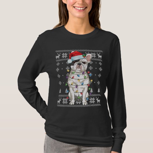 Chien de taureaux français laide Sweat de Noël Sty (Devant)