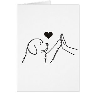 Chien de Terre-Neuve Puppy High Five Patte (VIDE)