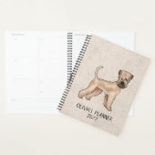 Chien De Terrier Roulé Sur Le Beige Avec Texte (Devant avec enveloppe)