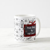 Chien de vacances de Noël Theme Café Mug (Devant droit)