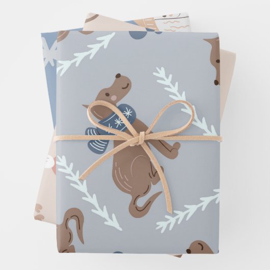 Chien de vacances ou papier d'enveloppement d'anni (En situation)