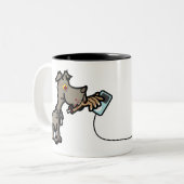 Chien de zombi cherchant la tasse à deux tons (Devant gauche)