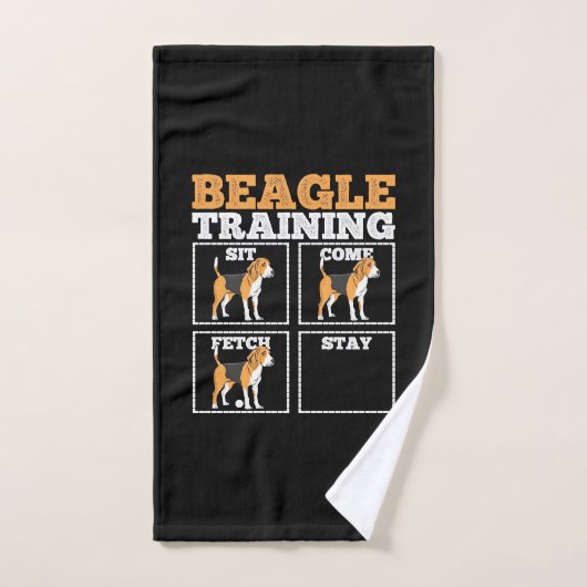 Chien d'entraînement beagle (Serviette à main)